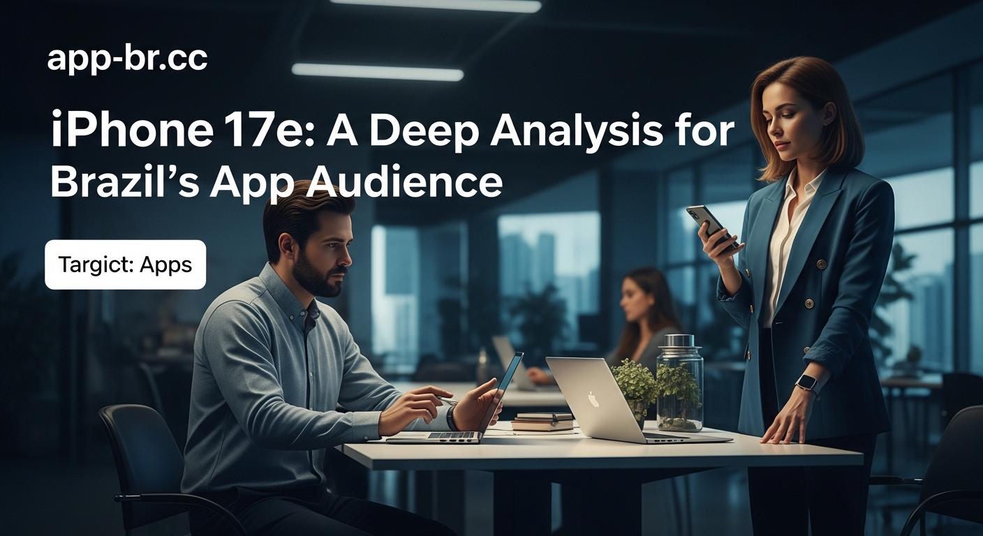 iPhone 17e pink model on a Brazilian desk