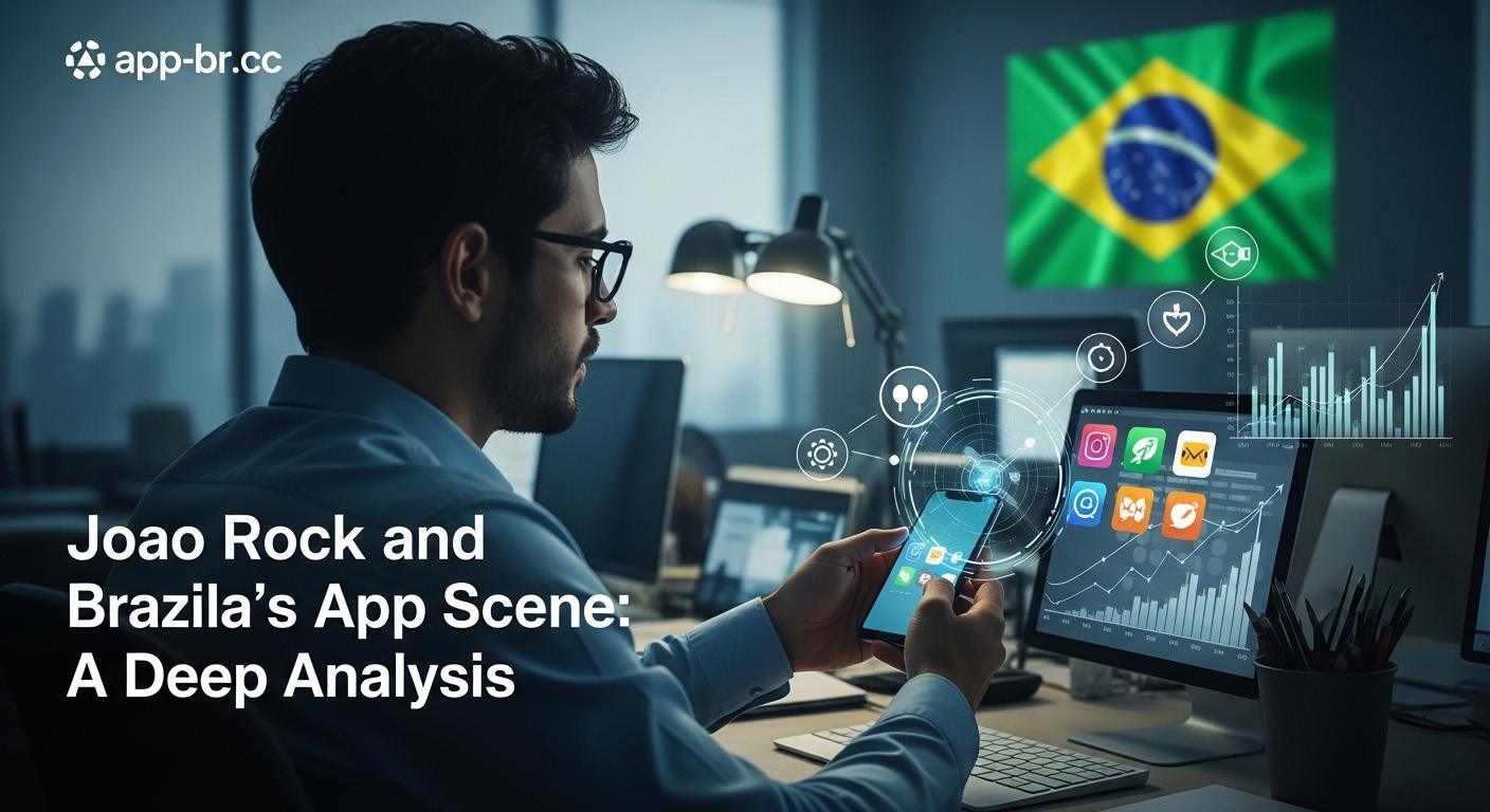 News editor evaluating a new Brazilian app trend with a smartphone and privacy graphs